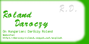 roland daroczy business card